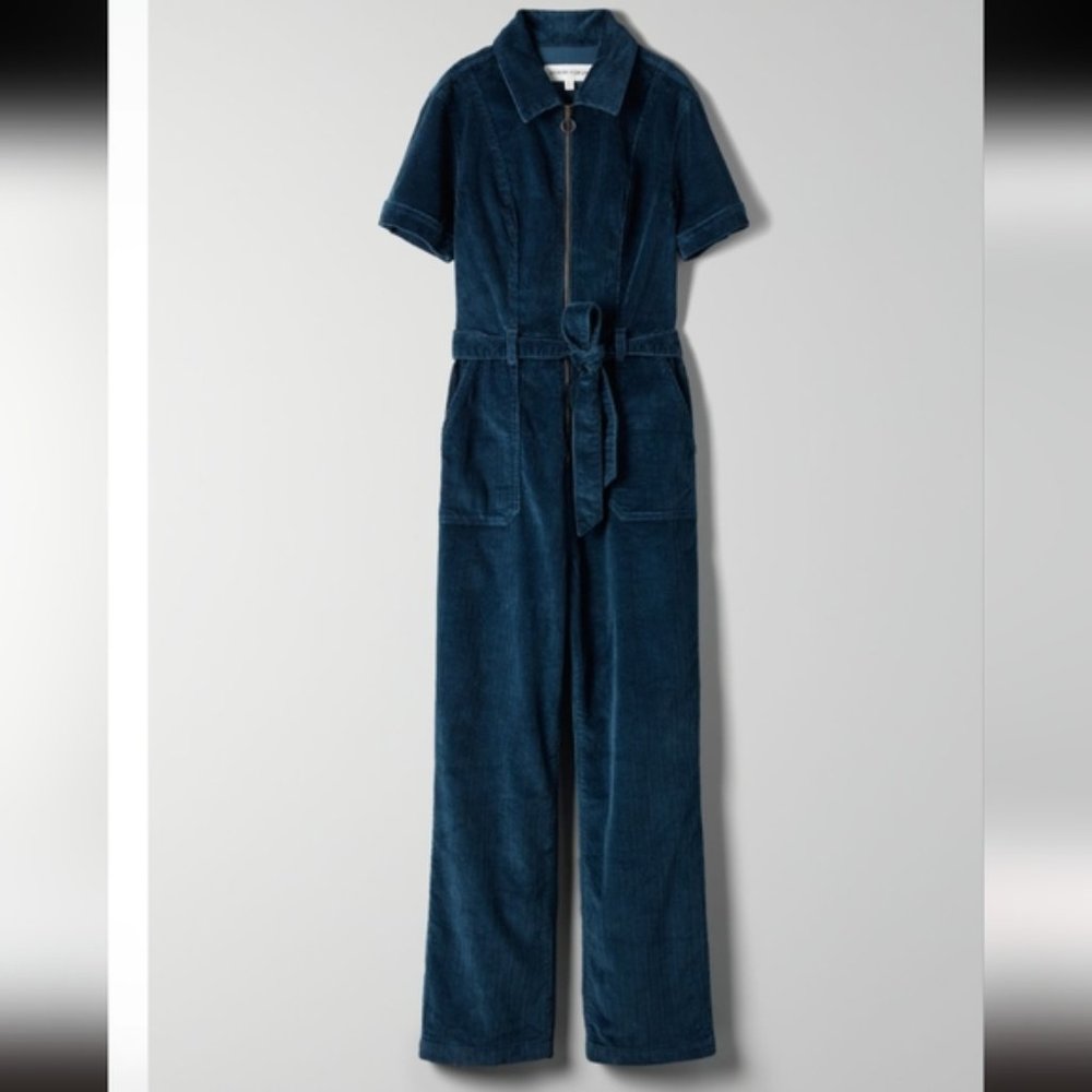 Aritzia denim forum the Jerry zip front corduroy jumpsuit Small